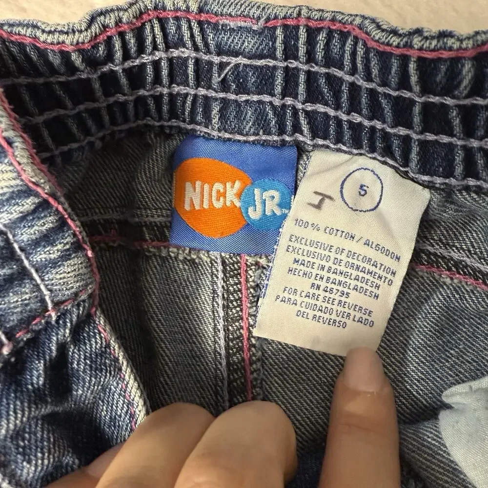 Y2K Dora The Explorer Jeans Toddler Size 5T Nick Jr. Kids XS Floral Embroidered